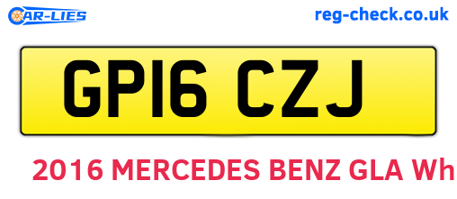 GP16CZJ are the vehicle registration plates.