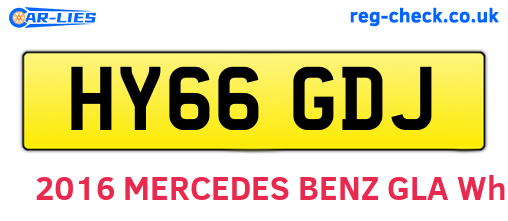 HY66GDJ are the vehicle registration plates.