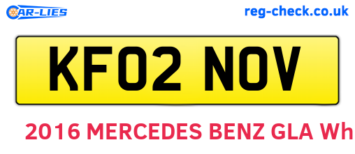 KF02NOV are the vehicle registration plates.