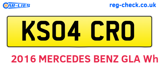 KS04CRO are the vehicle registration plates.
