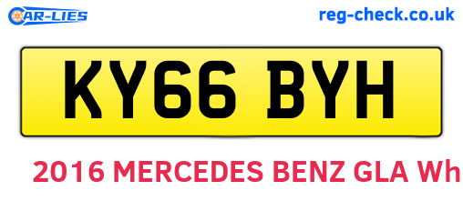 KY66BYH are the vehicle registration plates.