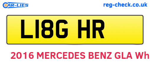 L18GHR are the vehicle registration plates.