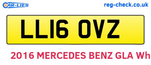 LL16OVZ are the vehicle registration plates.