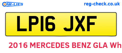 LP16JXF are the vehicle registration plates.