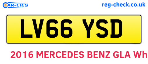 LV66YSD are the vehicle registration plates.