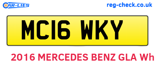 MC16WKY are the vehicle registration plates.