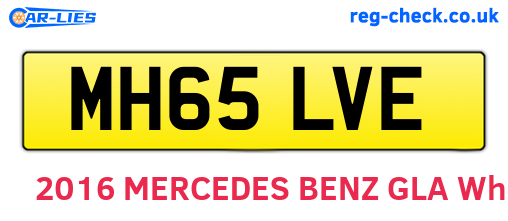 MH65LVE are the vehicle registration plates.