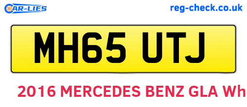MH65UTJ are the vehicle registration plates.
