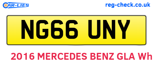 NG66UNY are the vehicle registration plates.