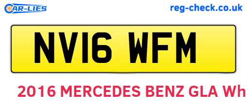 NV16WFM are the vehicle registration plates.