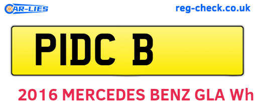 P1DCB are the vehicle registration plates.