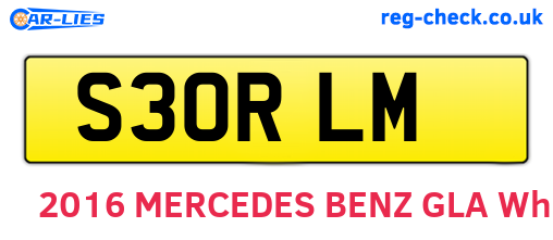 S30RLM are the vehicle registration plates.