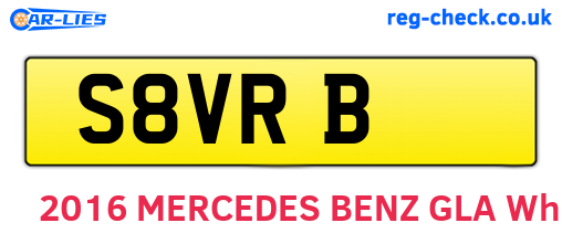 S8VRB are the vehicle registration plates.