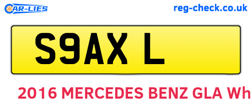 S9AXL are the vehicle registration plates.
