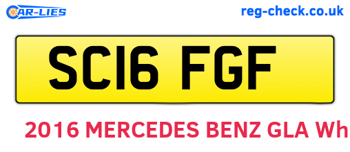 SC16FGF are the vehicle registration plates.