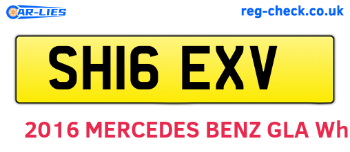 SH16EXV are the vehicle registration plates.