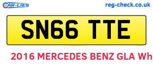 SN66TTE are the vehicle registration plates.