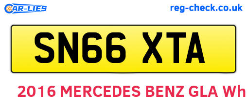 SN66XTA are the vehicle registration plates.