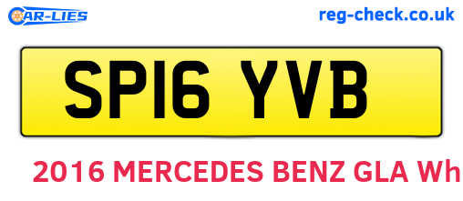 SP16YVB are the vehicle registration plates.