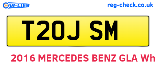 T20JSM are the vehicle registration plates.