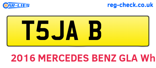 T5JAB are the vehicle registration plates.