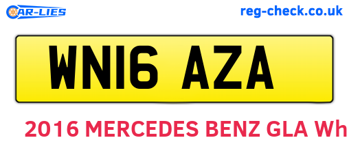 WN16AZA are the vehicle registration plates.