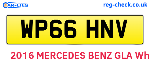 WP66HNV are the vehicle registration plates.
