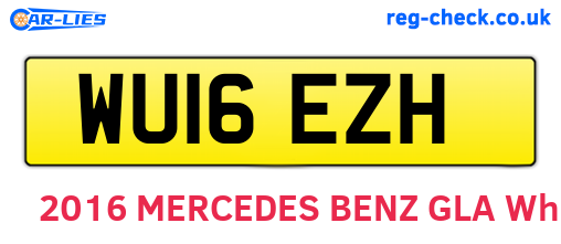 WU16EZH are the vehicle registration plates.