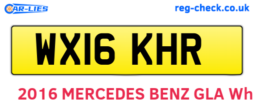 WX16KHR are the vehicle registration plates.