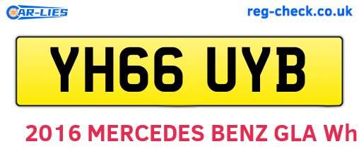 YH66UYB are the vehicle registration plates.
