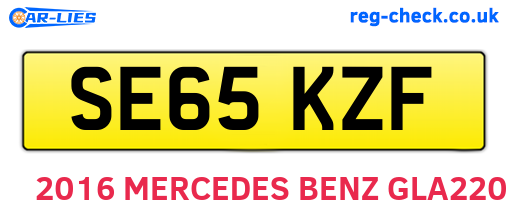 SE65KZF are the vehicle registration plates.