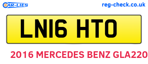 LN16HTO are the vehicle registration plates.