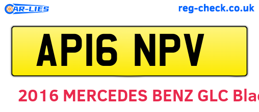 AP16NPV are the vehicle registration plates.