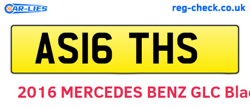 AS16THS are the vehicle registration plates.