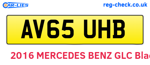 AV65UHB are the vehicle registration plates.