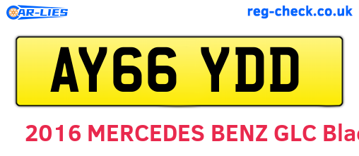 AY66YDD are the vehicle registration plates.