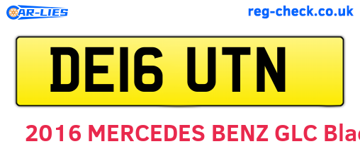 DE16UTN are the vehicle registration plates.