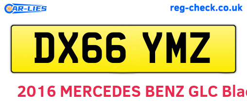 DX66YMZ are the vehicle registration plates.