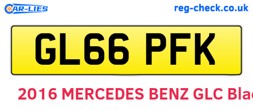 GL66PFK are the vehicle registration plates.