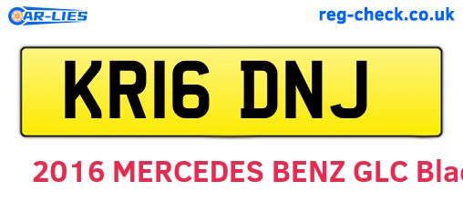 KR16DNJ are the vehicle registration plates.