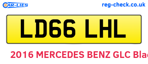 LD66LHL are the vehicle registration plates.