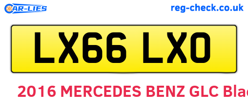 LX66LXO are the vehicle registration plates.