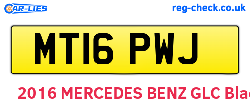 MT16PWJ are the vehicle registration plates.