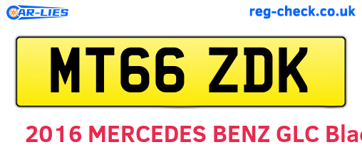 MT66ZDK are the vehicle registration plates.