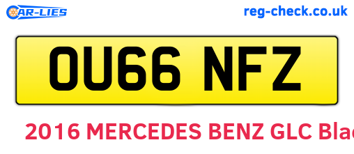 OU66NFZ are the vehicle registration plates.