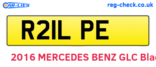 R21LPE are the vehicle registration plates.