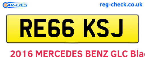 RE66KSJ are the vehicle registration plates.