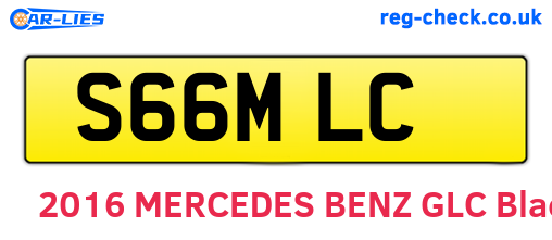 S66MLC are the vehicle registration plates.