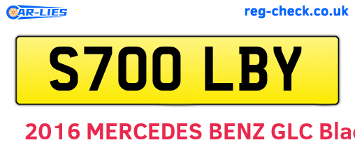 S700LBY are the vehicle registration plates.