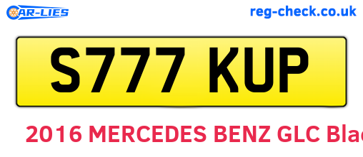 S777KUP are the vehicle registration plates.